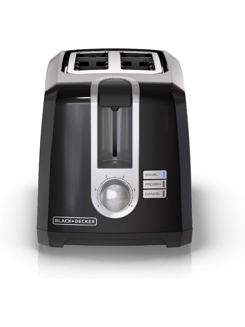 BLACK+DECKER 2-Slice Toaster, Extra-Wide Slots, 6 Shade Settings, Compact Design